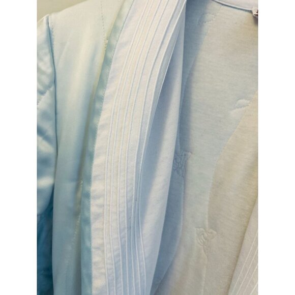 Liliana Ranconesi Light Blue Quilted Robe With Belt Pockets Made in Italy - M - Picture 4 of 9